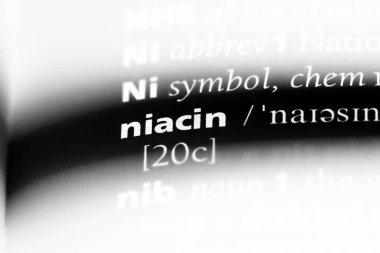 Niasin Word'de bir sözlük. Niasin kavramı.
