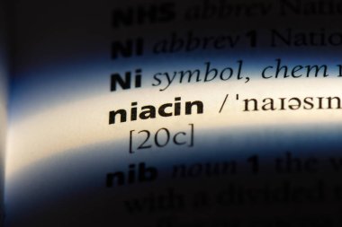 Niasin Word'de bir sözlük. Niasin kavramı.