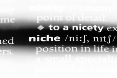 niş Word'de bir sözlük. niş kavramı.