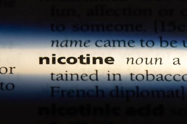 nikotin Word'de bir sözlük. nikotin kavramı.