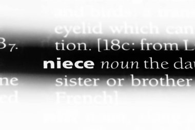 yeğeni Word'de bir sözlük. yeğeni kavramı.