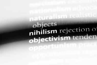 Nihilizm Word'de bir sözlük. Nihilizm kavramı.