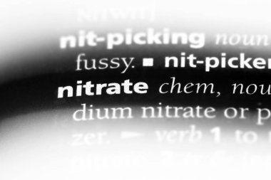nitrat Word'de bir sözlük. nitrat kavramı.