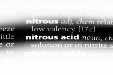Nitröz asit Word'de bir sözlük. Nitröz asit kavramı.