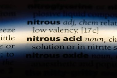 Nitröz asit Word'de bir sözlük. Nitröz asit kavramı.