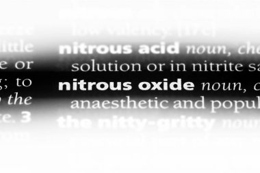 nitröz oksit Word'de bir sözlük. nitröz oksit kavramı.