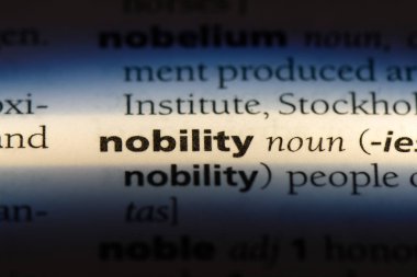 asalet Word'de bir sözlük. asalet kavramı.