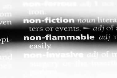 yanıcı olmayan tek kelimeyle bir sözlük. Sigara yanıcı kavramı.