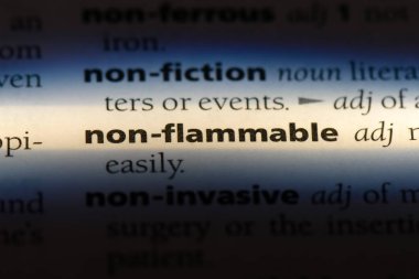 yanıcı olmayan tek kelimeyle bir sözlük. Sigara yanıcı kavramı.