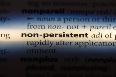 kalıcı olmayan tek kelimeyle bir sözlük. kalıcı olmayan kavramı.