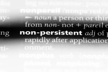 kalıcı olmayan tek kelimeyle bir sözlük. kalıcı olmayan kavramı.