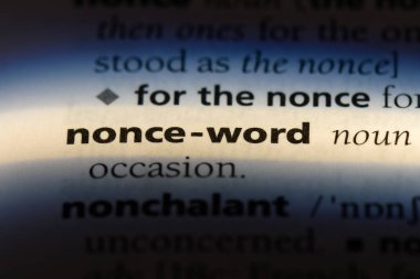 nonce kelime kelime sözlüğe. nonce word kavramı.