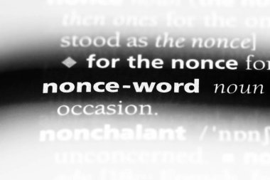 nonce kelime kelime sözlüğe. nonce word kavramı.