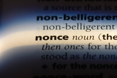 nonce Word'de bir sözlük. nonce kavramı.