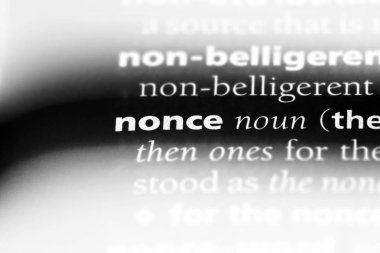 nonce Word'de bir sözlük. nonce kavramı.