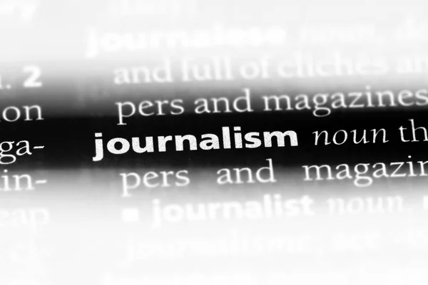 Mot Journalistique Dans Dictionnaire Concept Journalisme — Photo