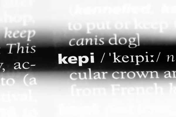 Palabra Kepi Diccionario Concepto Kepi —  Fotos de Stock
