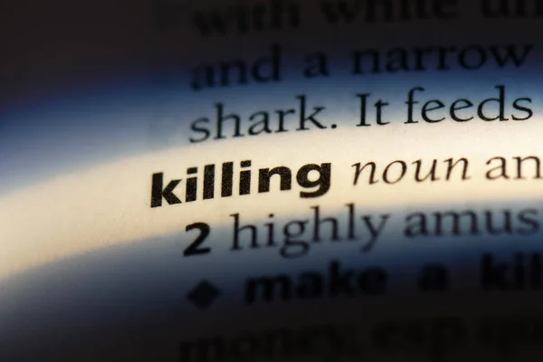 Δολοφονία Λέξη Ένα Λεξικό Θανάτωση Έννοια — Φωτογραφία Αρχείου