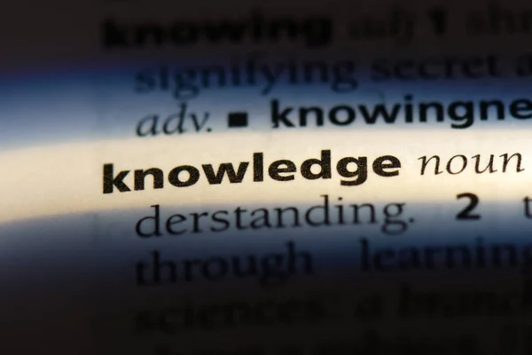 Слово Знания Словаре Знание Концепция — стоковое фото