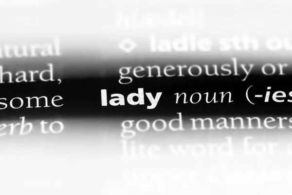 Lady Slovo Slovníku Koncept Lady — Stock fotografie