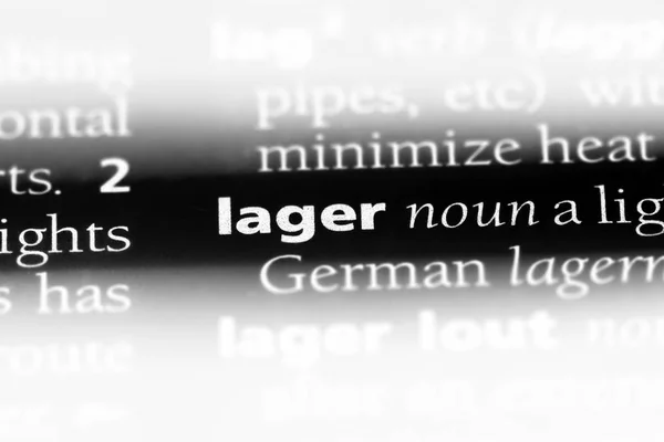 lager word in a dictionary. lager concept.