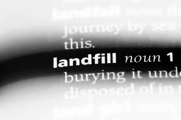 Landfill Word Dictionary Landfill Concept — Stock Photo, Image