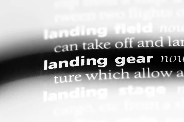 Landingsgestel Woord Een Woordenboek Landingsgestel Concept — Stockfoto
