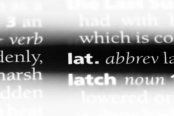 Lat Λέξη Ένα Λεξικό Lat Έννοια — Φωτογραφία Αρχείου