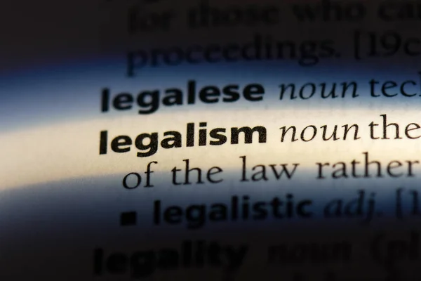 词典中的律法词 律法概念 — 图库照片