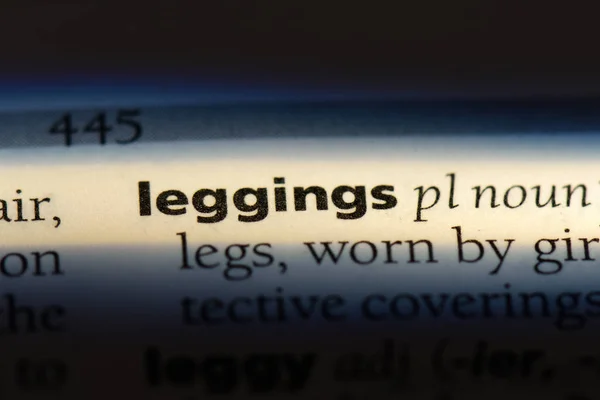 Legginsy Słowo Słowniku Koncepcja Legginsy — Zdjęcie stockowe