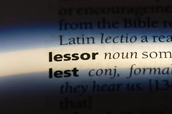 Lessor Word Dictionary Лизингодатель — стоковое фото