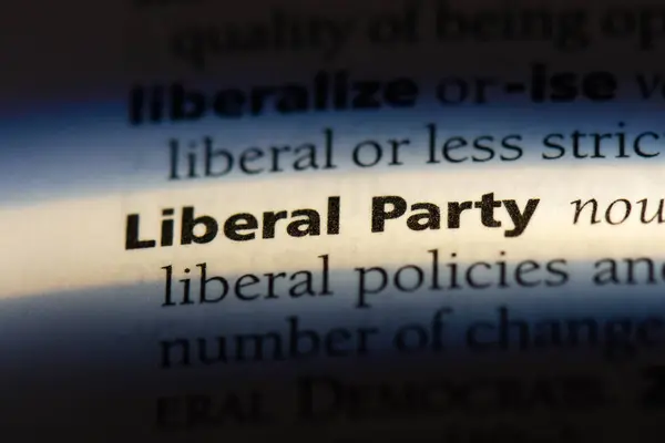 自由党词在字典 自由党概念 — 图库照片