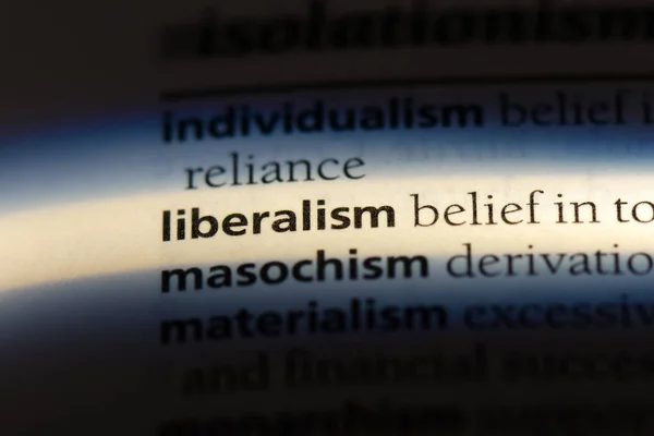 Слово Либерализма Словаре Концепция Либерализма — стоковое фото