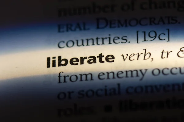 Liberate Word Dictionary Liberate Concept — Stock Photo, Image