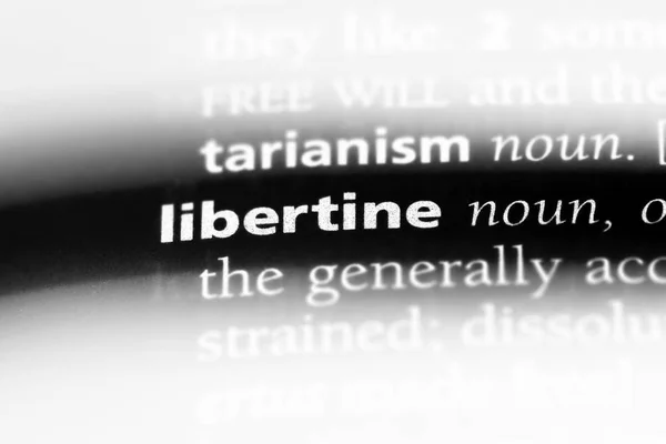 Libertyn Słowo Słowniku Koncepcja Libertyn — Zdjęcie stockowe