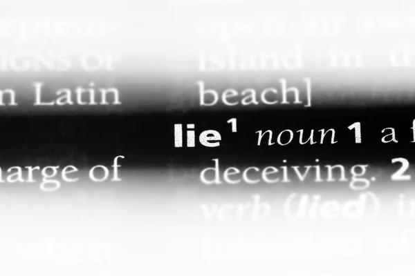 Lügenwort Einem Wörterbuch Lügenkonzept — Stockfoto