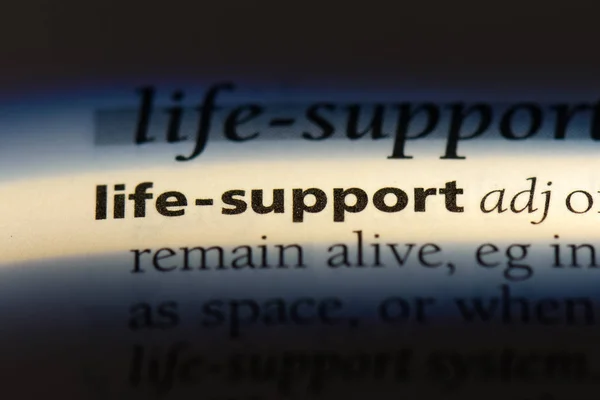 life support word in a dictionary. life support concept.