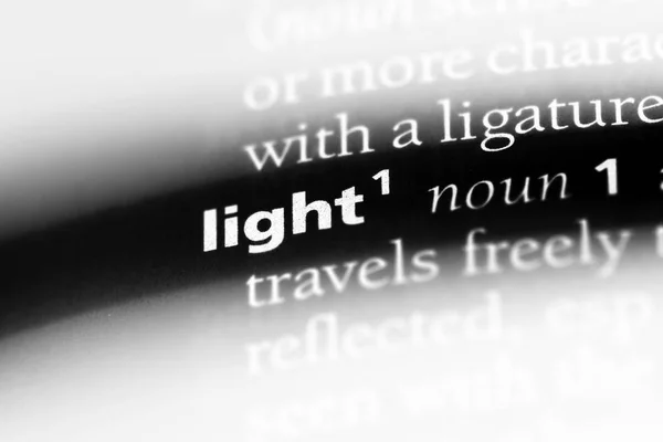 辞書で単語を点灯します 光のコンセプト — ストック写真