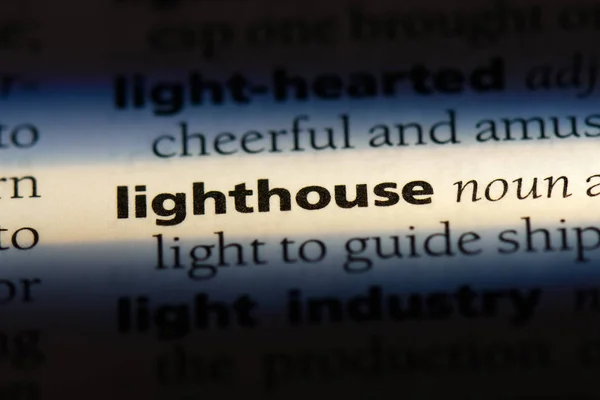 Lighthouse Word Dictionary Lighthouse Concept — Stock Photo, Image