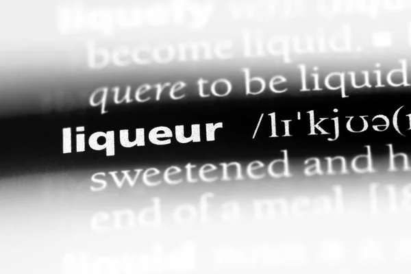 在字典里的甜酒词 酒概念 — 图库照片