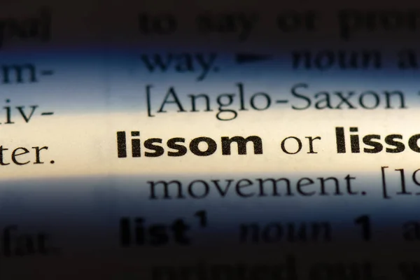 Lissom Word Dictionary Lissom Concept — Stock Photo, Image