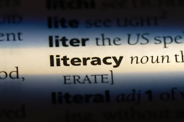 Literacy Word Dictionary Literacy Concept — Stock Photo, Image