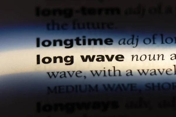Довга Хвиля Слова Словнику Концепція Довгої Хвилі — стокове фото