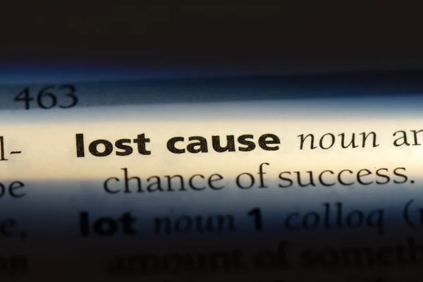 Lost Cause Word Dictionary Lost Cause Concept — Stock Photo, Image