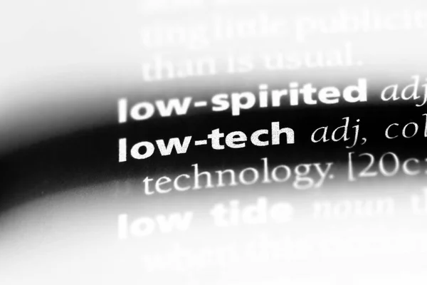 low tech word in a dictionary. low tech concept.