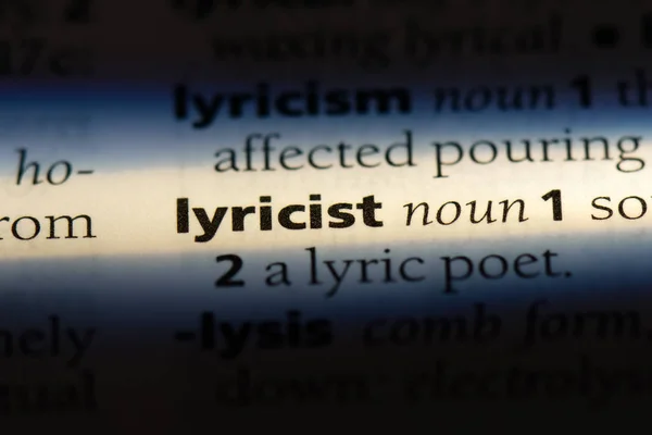 Lyricist Word Dictionary Lyricist Concept — Stock Photo, Image