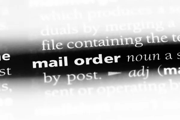Palavra Ordem Correio Dicionário Conceito Ordem Postal — Fotografia de Stock