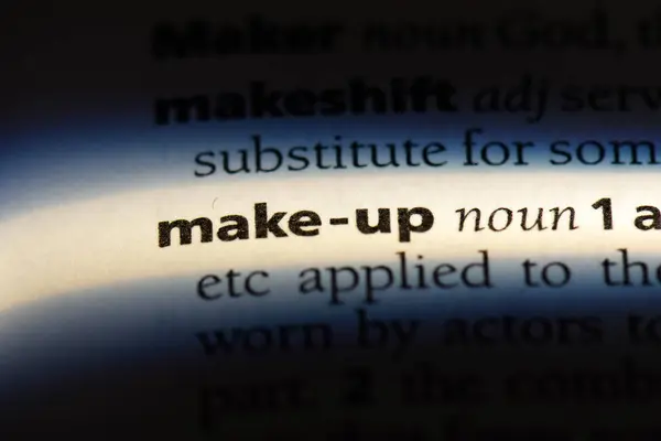 Make Słowo Słowniku Koncepcja Makijaż — Zdjęcie stockowe