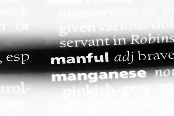 사전에 단어를 Manful입니다 Manful — 스톡 사진