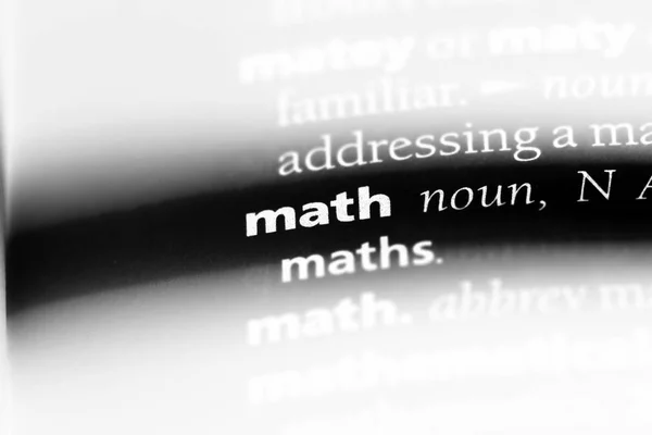 Maths Dans Dictionnaire Concept Mathématiques — Photo